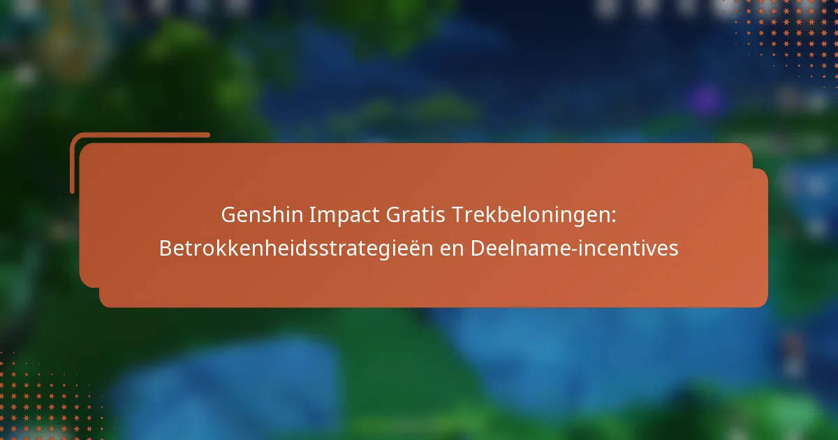 Genshin Impact Gratis Trekbeloningen: Betrokkenheidsstrategieën en Deelname-incentives